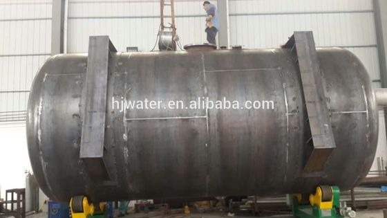 A23 Filtro de areia personalizado recipiente de pintura epóxi horizontal de aço carbono com válvula de borboleta pneumática ou borboleta elétrica
