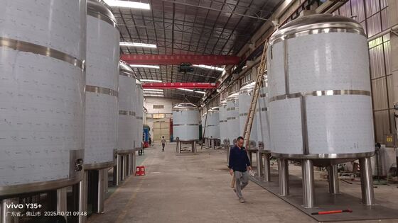 Tanque de armazenamento de aço inoxidável certificado ISO9001 BV TUV para aplicações industriais